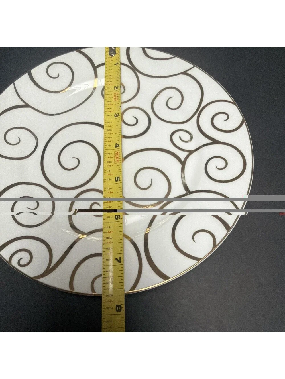 Pier One Gold Swirl Dessert Salad Plate 7 5/8” Retired Vintage Priced Each